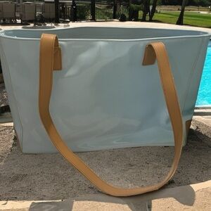 Lancome Aqua Blue Shoulder Bag Purse medium